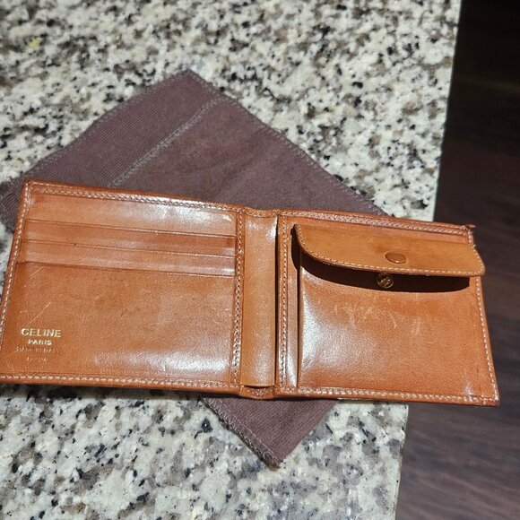 Celine Paris Brown Leather Wallet Made in Italy - Picture 6 of 7
